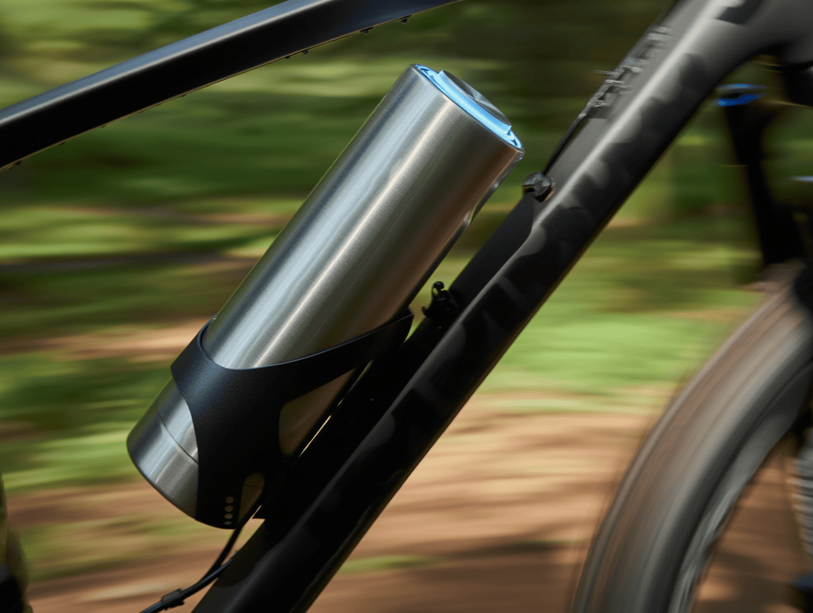 Thermal bottle on bike